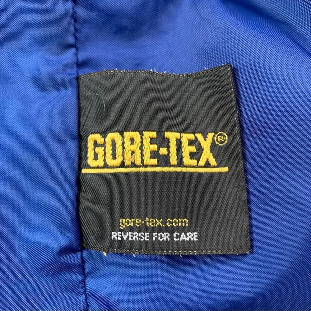 Cabela's Gore Tex Rain Jacket L Blue Waterproof Hooded Granola Gorpcore Shell - Picture 12 of 14